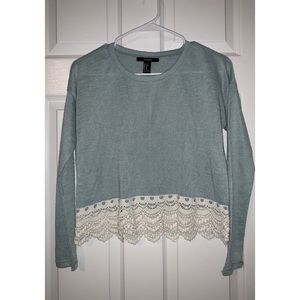 Blue/green long sleeve shirt XS Forever 21